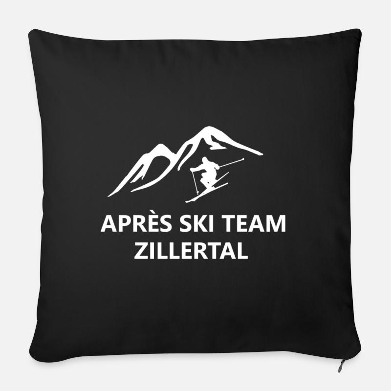 Zillertal - Coussin et housse de 45 x 45 cm - noir