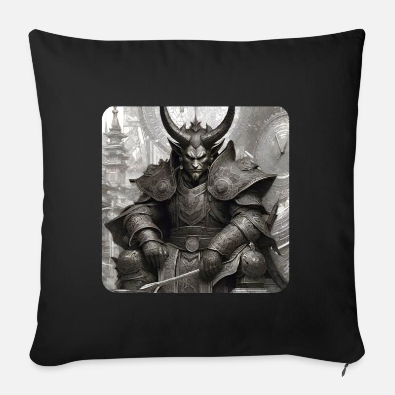 Dämon Monster Ungeheuer - Sofakissen mit Füllung 45 x 45 cm - Schwarz