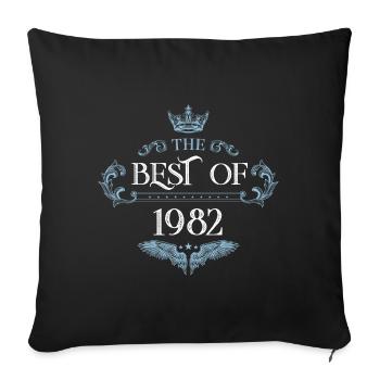 1982 best of - Sofa pillow with filling 45cm x 45cm - black - Front