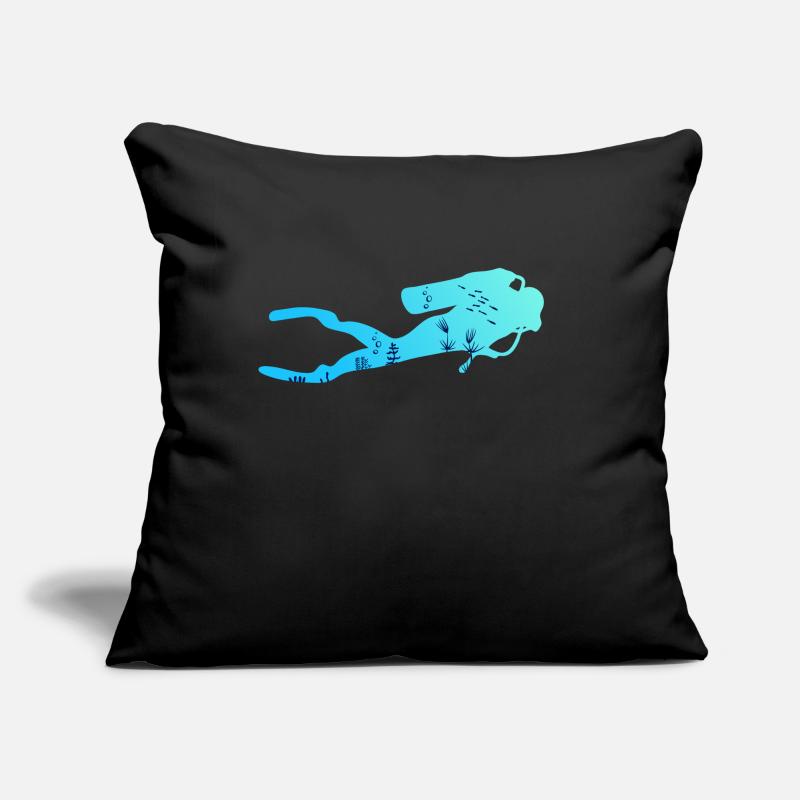 Diving Underwater Dive Gift for Diver Coussin et housse de 45 x 45 cm