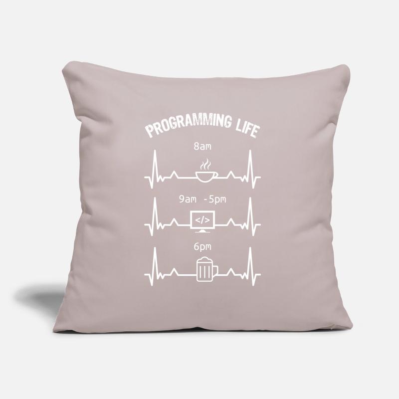 Programming Life Coffee Code Beer Gift Sofa pillow with filling 45cm x 45cm