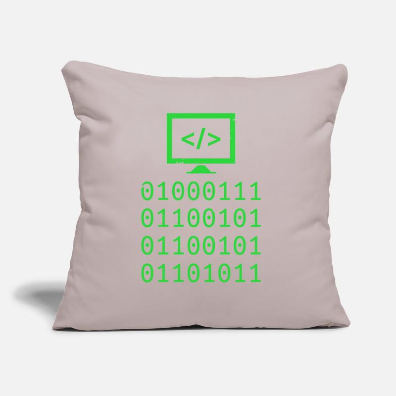 Programmieren von Binary Code Coding Gift Sofakissen mit Füllung 45 x 45 cm