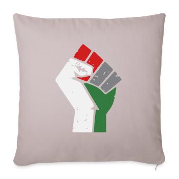 Free Gaza Palestine Fist - Sofa pillow with filling 45cm x 45cm - light taupe - Front
