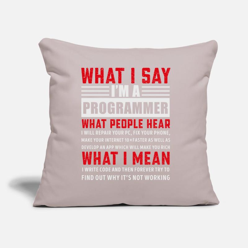 Drôle de programmation Coding Programmer Cadeau Coussin et housse de 45 x 45 cm
