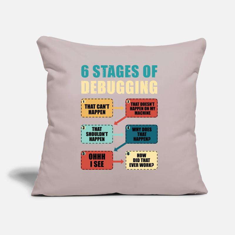 Programmation Débogage Drôle programmeur Cadeau Coussin et housse de 45 x 45 cm