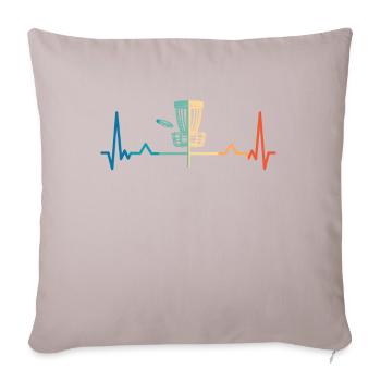 Disque Vintage Golf Heartbeat Drôle - Coussin et housse de 45 x 45 cm - taupe clair - Devant