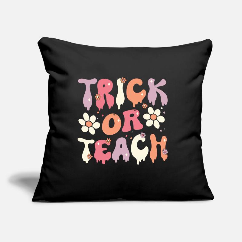 Groovy Lehrer Halloween Trick oder Teach 70s Geschenk Sofakissen mit Füllung 45 x 45 cm