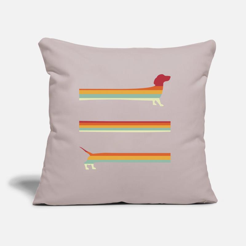 Teckel rétro extra long Coussin et housse de 45 x 45 cm
