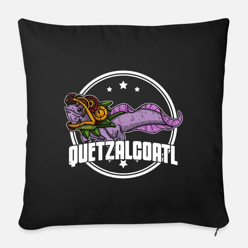 Quetzalcoatl Axolotl Mexique Divinité Aztèque - Coussin et housse de 45 x 45 cm - noir