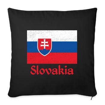 Slovaquie Armoiries Drapeau Europe Slovaque - Coussin et housse de 45 x 45 cm - noir - Devant