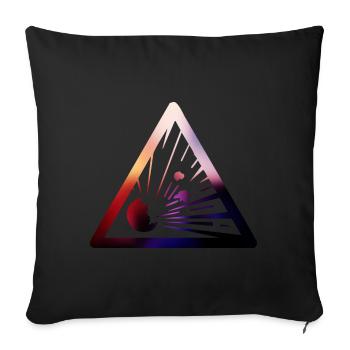 explosion risk sign - Sofa pillow with filling 45cm x 45cm - black - Front