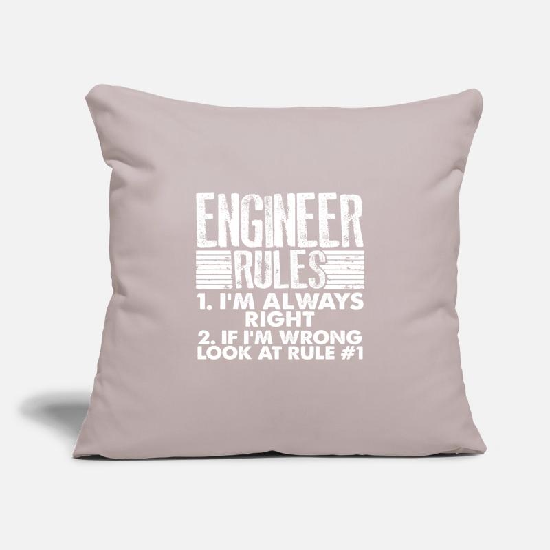 Engineer Gifts Engineer Rules Always Right Sofa pillow with filling 45cm x 45cm