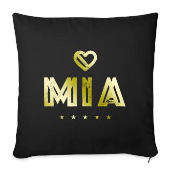Mia Coeur - Coussin et housse de 45 x 45 cm - noir - Devant