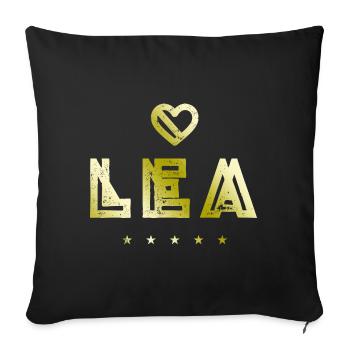 Léa Herz - Coussin et housse de 45 x 45 cm - noir - Devant