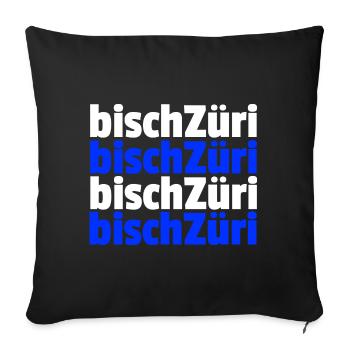 bischZüri - Sofakissen mit Füllung 45 x 45 cm - Schwarz - Vorne