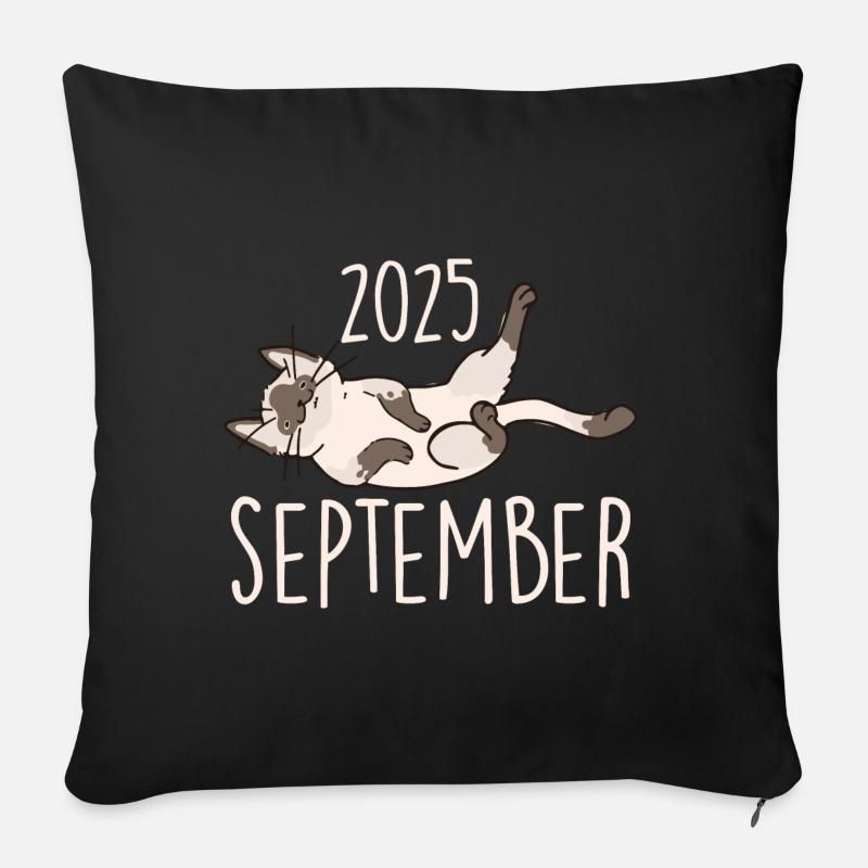 Bildunterschrift September 2025 Jubiläumsgeschenk 2025 - Sofakissen mit Füllung 45 x 45 cm - Schwarz