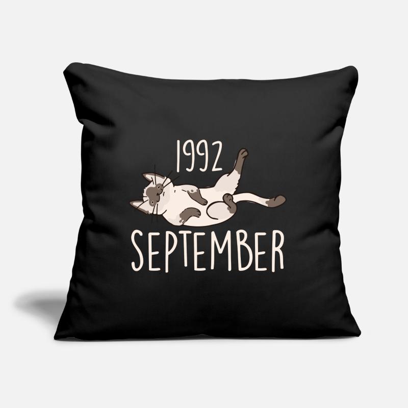 Caption September 1992 Anniversary Gift 1992 Sofa pillow with filling 45cm x 45cm