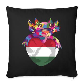 Hungary Flag Hungarian Flag Balaton Hungary - Sofa pillow with filling 45cm x 45cm - black - Front