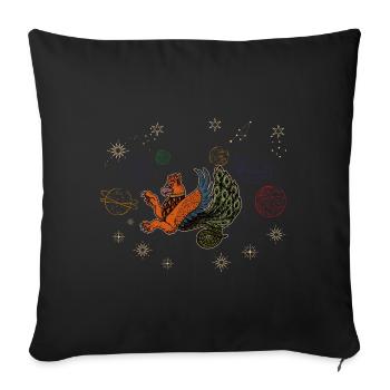 Faravahar Zoroastrianism Simurgh Persia - Sofa pillow with filling 45cm x 45cm - black - Front