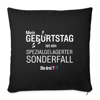 Die Drei ??? Geburtstags-Design - Sofakissen mit Füllung 45 x 45 cm - Schwarz - Vorne