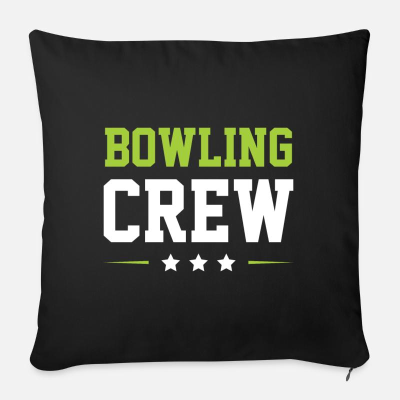 Bowling Crew - Sofa pillow with filling 45cm x 45cm - black