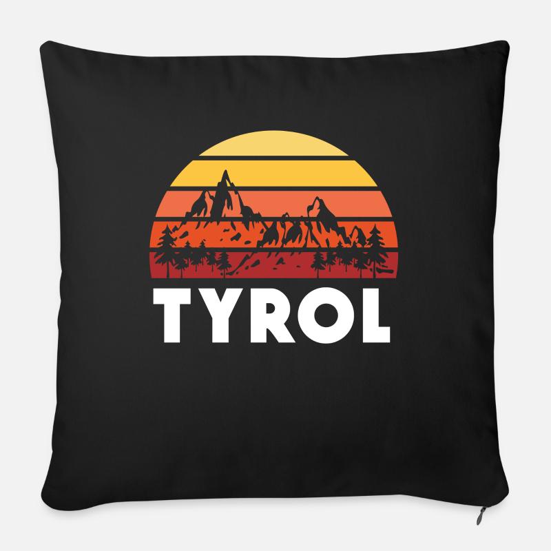 Tirol - Coussin et housse de 45 x 45 cm - noir