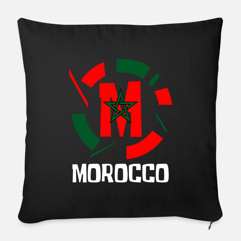 Maroc - Coussin et housse de 45 x 45 cm - noir