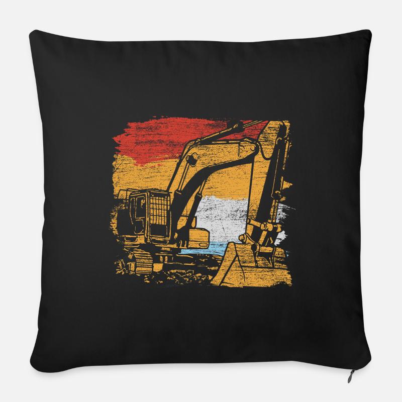 Bagger - Sofakissen mit Füllung 45 x 45 cm - Schwarz