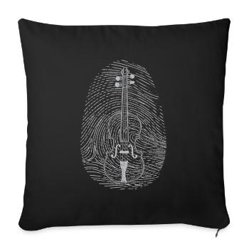 ADN de violoncelliste - Coussin et housse de 45 x 45 cm - noir - Devant