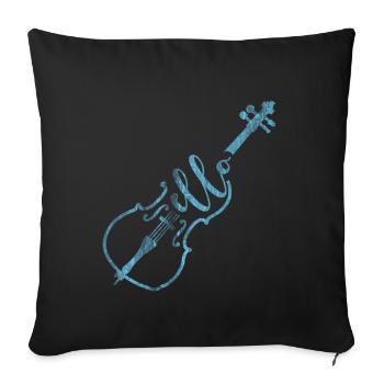 Compositeur de violoncelle - Coussin et housse de 45 x 45 cm - noir - Devant