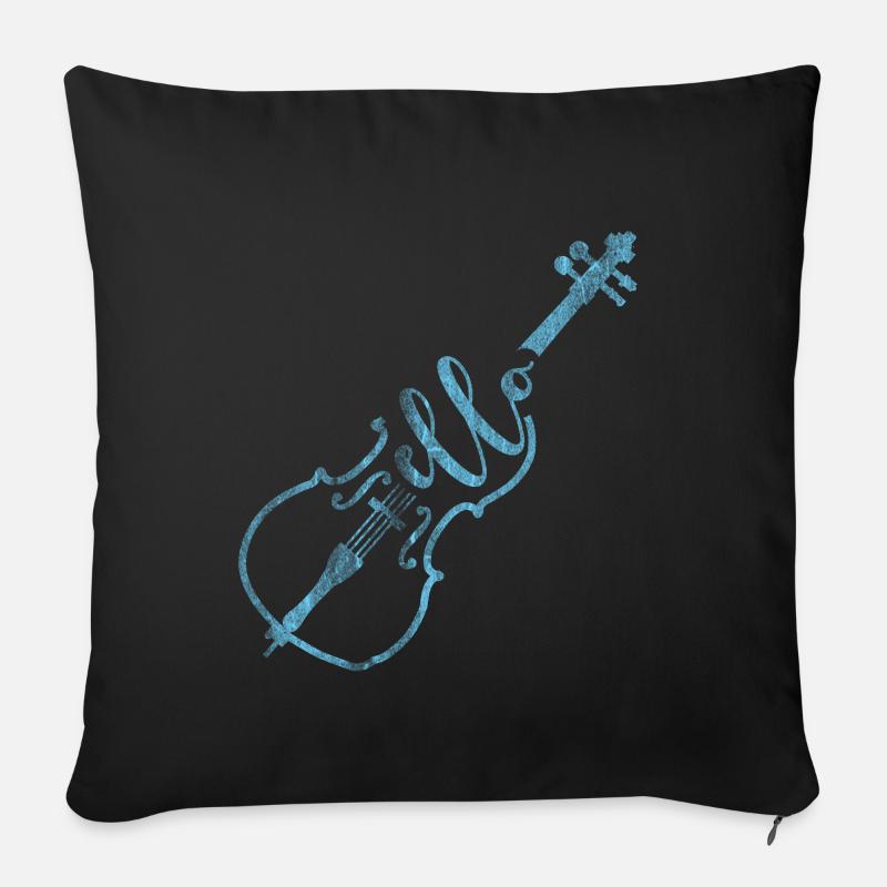 Cello Komponist - Sofakissen mit Füllung 45 x 45 cm - Schwarz