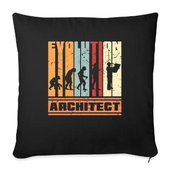 Evolution Architecture - Sofa pillow with filling 45cm x 45cm - black - Front