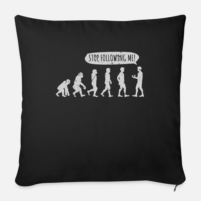 Évolution de la biologie - Coussin et housse de 45 x 45 cm - noir
