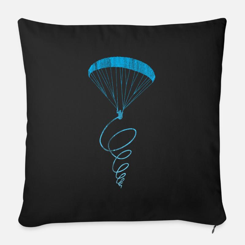 Physique du parapente - Coussin et housse de 45 x 45 cm - noir