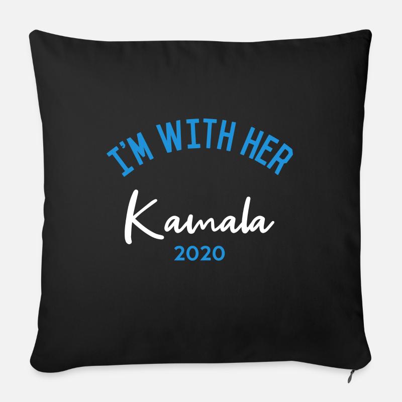 Je suis avec elle Kamala Harris 2020 - Coussin et housse de 45 x 45 cm - noir