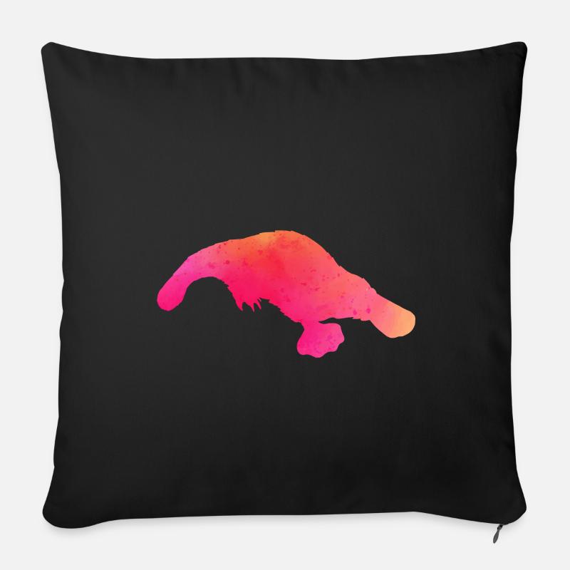 Schnabeltier - Sofakissen mit Füllung 45 x 45 cm - Schwarz