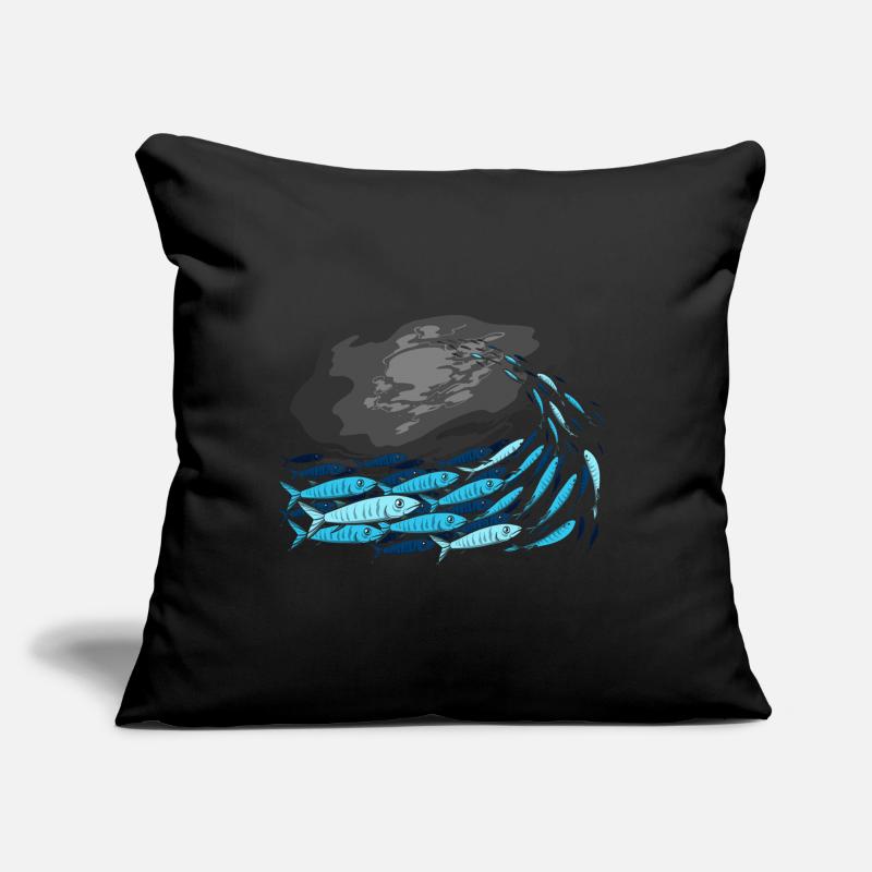 Fish Predatory fish Sofa pillow with filling 45cm x 45cm