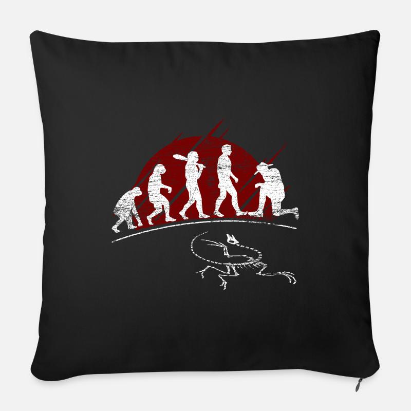 Archaeology Evolution - Sofa pillow with filling 45cm x 45cm - black
