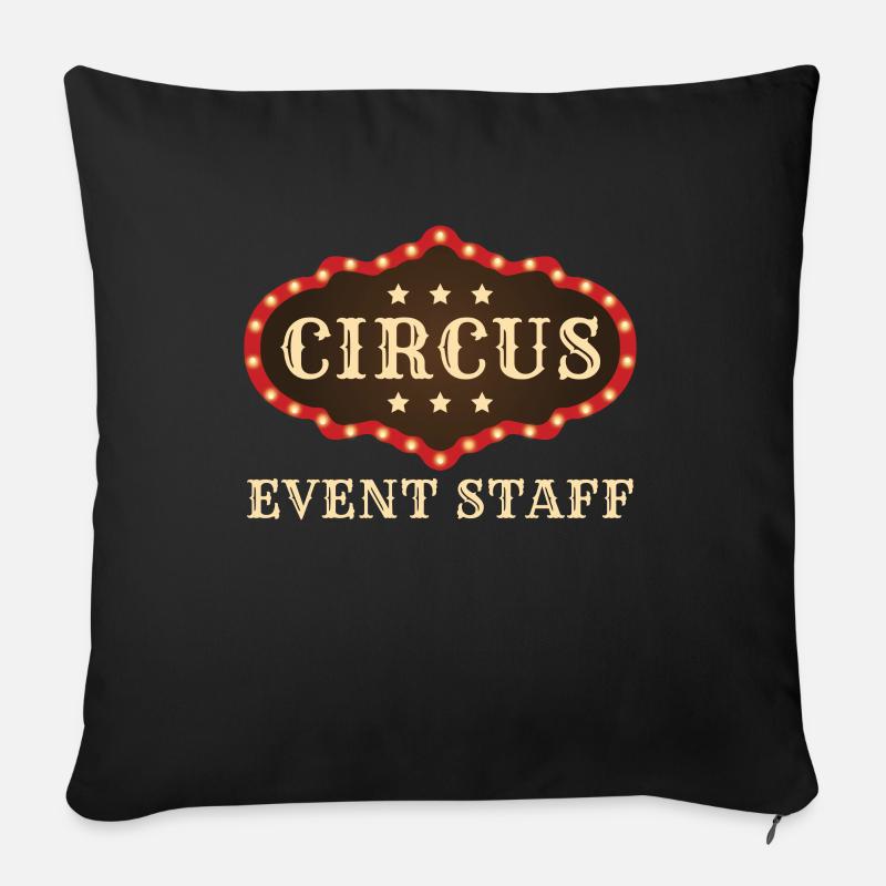 Zirkus Mitarbeiter - Sofakissen mit Füllung 45 x 45 cm - Schwarz