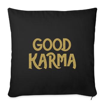 meditation - Sofa pillow with filling 45cm x 45cm - black - Front