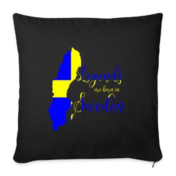 Schweden Helden - Sofakissen mit Füllung 45 x 45 cm - Schwarz - Vorne