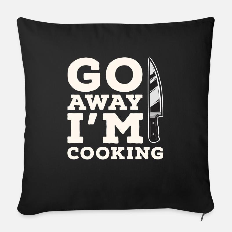 Kochen Koch - Sofakissen mit Füllung 45 x 45 cm - Schwarz