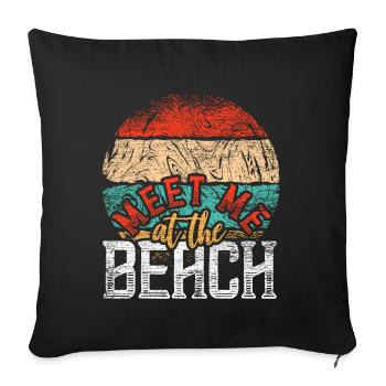 Strand - Sofakissen mit Füllung 45 x 45 cm - Schwarz - Vorne