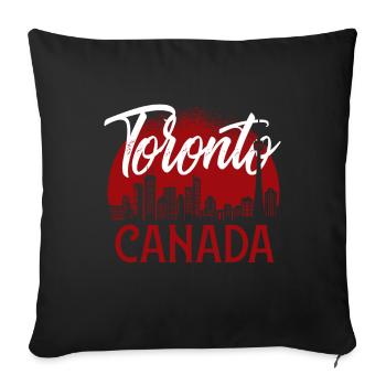 Canada Toronto - Sofa pillow with filling 45cm x 45cm - black - Front