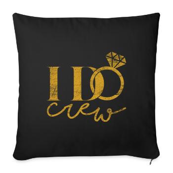 Demande en mariage - Coussin et housse de 45 x 45 cm - noir - Devant