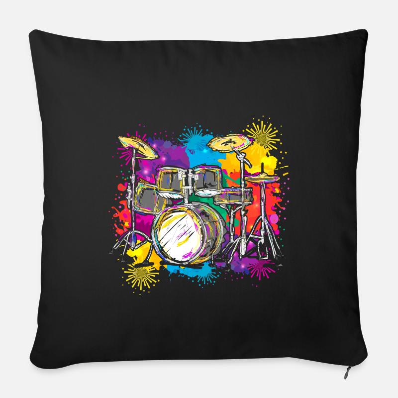 Instrument de musique à percussion - Coussin et housse de 45 x 45 cm - noir