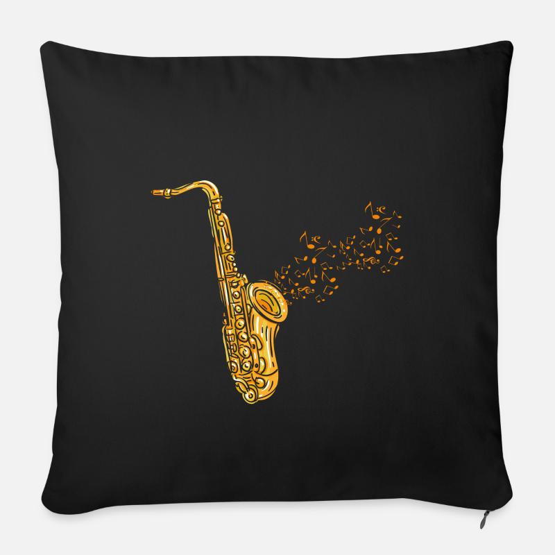 Instrument de saxophone - Coussin et housse de 45 x 45 cm - noir