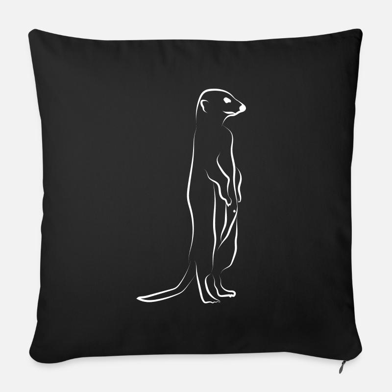 Suricates - Coussin et housse de 45 x 45 cm - noir