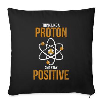 Chimie proton - Coussin et housse de 45 x 45 cm - noir - Devant