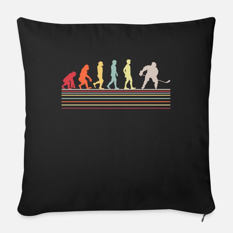 Hockey Evolution Eishockey - Sofakissen mit Füllung 45 x 45 cm - Schwarz